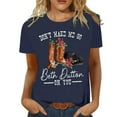 thumbnail image 1 of LUOGENLI T-shirts pour Femmes Mode Décontractée Chemises Imprimées Col Rond Manches Courtes Tee Tops Tunique Blouse 4TG T-shirts Graphiques Saint-Valentin Marine S, 1 of 1