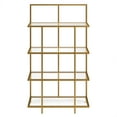 thumbnail image 3 of Evelyn&Zoe Ingels 62" Tall Rectangular Bookcase, Brass, 3 of 8