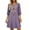 Purple, variant on Womens Summer Dresses Plus Size 3/4 Sleeve V-Neck Casual Boho Embroidered Summer Casual Loose Beach Sundresses
