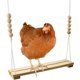 thumbnail image 1 of Gallinero colgante de madera Natural SSuperp juguete escalera de percha duradero para pájaros y pollos, 1 of 5