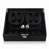 Quiet Automatic Rotation 4+6 Watch Winder Display Box Storage Holder Case