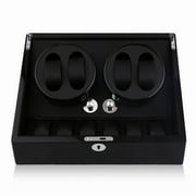 Quiet Automatic Rotation 4+6 Watch Winder Display Box Storage Holder Case