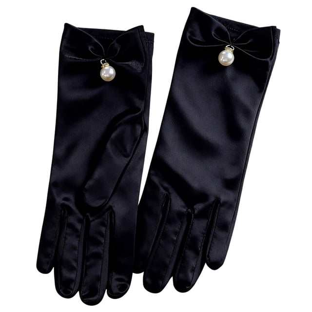 BotaniNest Ladies' Formal Satin Silk Pearl Suitable For Opera Weddings Brides Formal Dresses And Parties