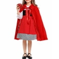 thumbnail image 2 of SUNSIOM Ensembles de Costume d'Halloween pour Petites Filles Robe de Fête avec Capuche Rouge, 2 of 6
