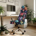 thumbnail image 3 of POLERO One Piece High Back Computer Chair Cover in Vibrant Butterfly Pattern, Brushed Elastic Breathable Fabric Slipcover for Small Business Office Gaming Chairs, 3 of 7