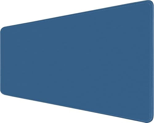 Large Gaming Mouse Pad, XXL Extended Computer Keyboard Mouse Mat with Stitched Edges, 31.5" x 15.7" Non-Slip Waterproof Rubber Base Office Big Long Mousepad for Work, Game, Office, Home, Blue