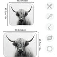 thumbnail image 3 of FREEAMG Highland Cow Dish Drying Mat for Kitchen Counter, Ultra Absorbent Reversible Microfiber Dishes Drying Rack Pad Heat-resistant Mats 16x18in, 3 of 7
