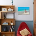 thumbnail image 4 of Snowmans Family at Sea Beach in Santa Hat. New Years and Christmas, Stretched Canvas Wall Art by EMprize Sold by Art.Com, 4 of 5