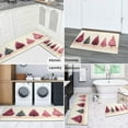 thumbnail image 6 of Christmas Kitchen Rug Set of 2 Absobent Kitchen Mats for Floor,Merry Christmas Pink Triangle Tree Kitchen Floor Mats for Bathroom,Room Bedroom (47x17+30x17in), 6 of 7