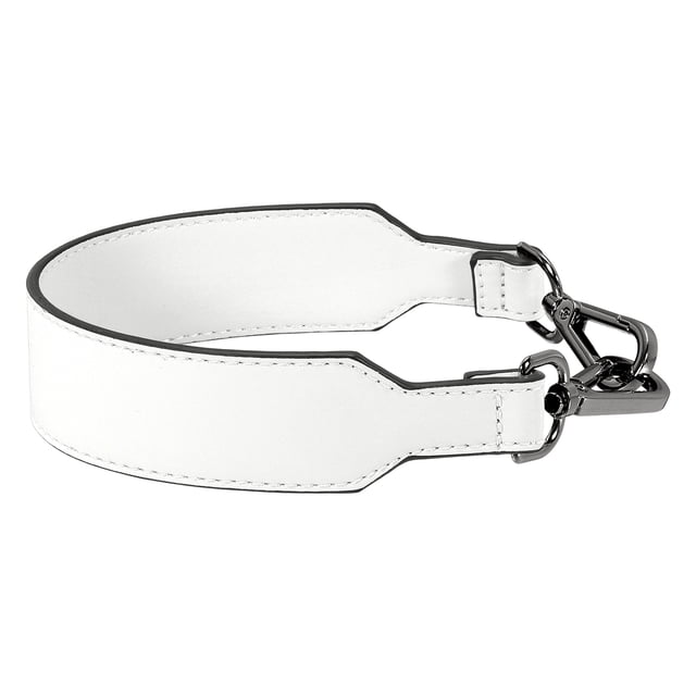 Correa de bolso de cuero de 16 pulgadas Uxcell, correa corta de bolso de cuero de patrón liso de reemplazo con hebilla negra para mujeres, bolsos de mano, bolsos de hombro, blanco