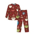 thumbnail image 2 of Kll Coffee Cups Sleepwear Mens Flannel Pajamas,Long Cotton Pj Set, 2 of 9