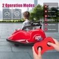 thumbnail image 2 of Lohoms 12V Kids Bumper Car, 12V Rechargeable Battery Powered, 360° Rotation Spin Electric Kids Ride On Car, Twins Motor, Parent Remote Control, Safety Belt, Colorful LED Lights, for Boys Girls, Red, 2 of 9
