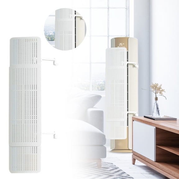 Adjustable Vertical Wind Deflector for Universal Floor Standing AC Units, Practical Shield to Direct Airflow and Furnishings