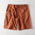 thumbnail image 6 of lcziwo Gym Shorts Men with Pockets Big and Tall Holiday Casual Elastic Waist Hiking Shorts Beach Fishing Wide Leg Dress Shorts Orange M, 6 of 7