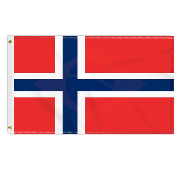 shiyou-3×5 FT Norway Flag, Large 100D Norwegian National Outdoor Banner,Doube Side Printing Norsemen Decor For Patio Garden With Brass Gromment