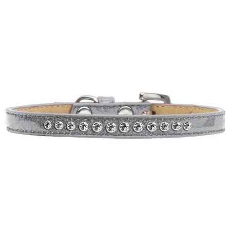 mirage 612-01 sv-8 clear crystal silver puppy ice cream collar - size