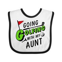 Inktastic Going Golfing with My Aunt- Kids Golf Boys or Girls Baby Bib