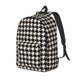 thumbnail image 1 of Disketp Black and white houndstooth print Canvas Backpack Lightweight Travel Daypack Student Rucksack Laptop Backpack-Medium, 1 of 5