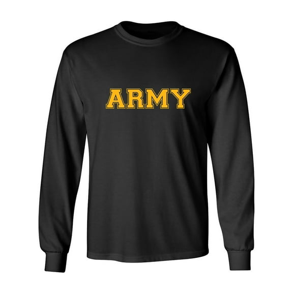 Athletic "ARMY" gold print Adult Long Sleeve T-shirt