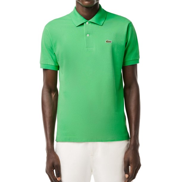 Lacoste Mens Classic Pique Polo Shirt, green, S