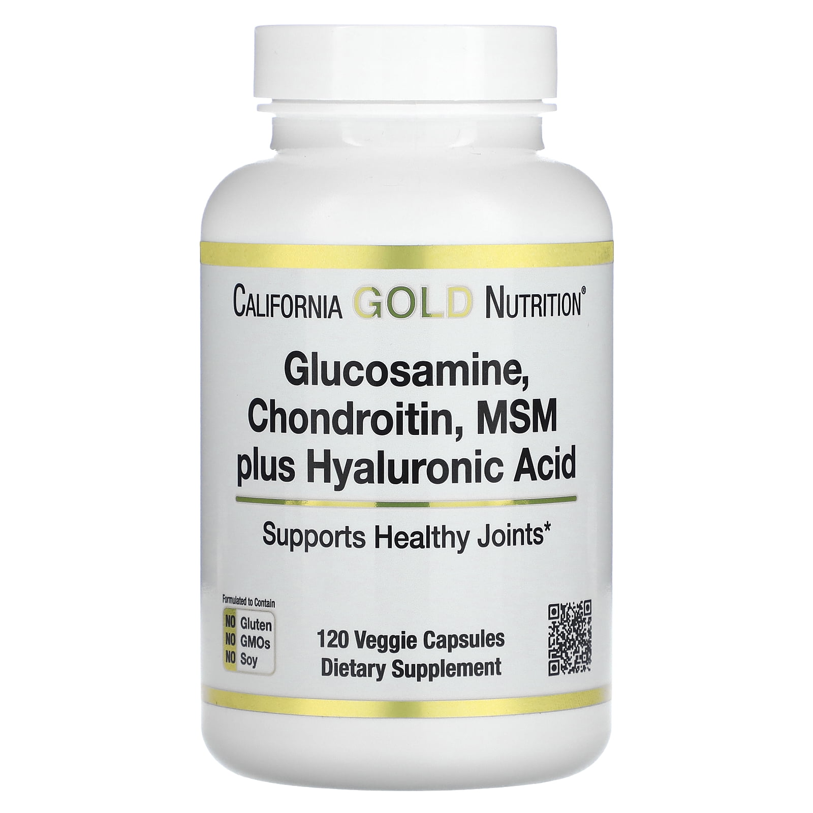 Glucosamine, Chondroitin, MSM Plus Hyaluronic Acid, 120 Veggie Caps