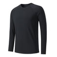 thumbnail image 6 of TOPTIE Men's Dry Fit Long Sleeve Sport T Shirts for Athletic Running, Casual Workout-Black-XL, 6 of 7