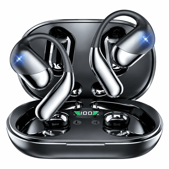 Upgraded AI Translation Earbuds,Real-Time Translator with 144 Languages, Open-Ear Bluetooth 6.1 Headphones, 4-in-1 AI Translator Via App for Travel, Business, Learning, Up to 60H Playtime