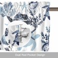 thumbnail image 6 of Summer Marine Life Valance Curtain for Windows Ocean Watercolor Sea Turtle Starfish Shell Coastal Rod Pocket Curtain Valances Short Window Treatments for Kitchen Bathroom Laundry 42 x 12 Inch, 6 of 9