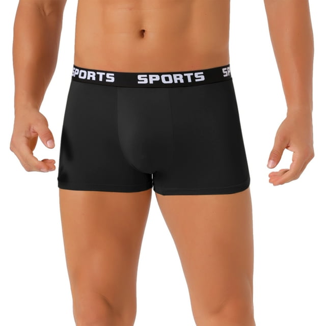 INSPIRAR CHIC Ropa interior tipo bóxer de hombre ligera y corta con elasticidad 36 Negro
