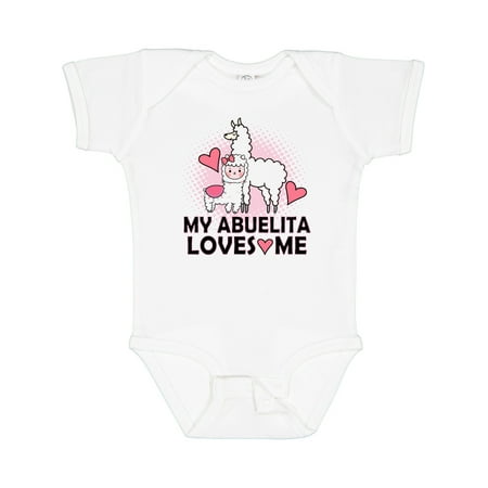 

Inktastic My Abuelita Loves Me Baby Llama Gift Baby Girl Bodysuit