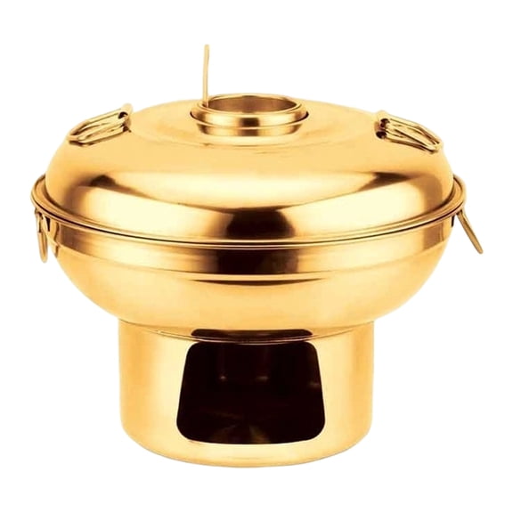 Orangide Charcoal Hotpot Stove Portable Single Person Shabu Shabu Pot with Lid Stainless Steel Mini Indoor Tabletop Cookware for Home Restaurant