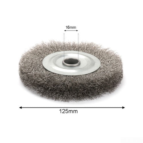 5" 125mm Crimped Stainless Steel Wire Wheel Brush for Bench Grinder Rust Removal