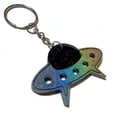 thumbnail image 4 of Holographic Alien Spaceship Keychain, New Driver Car Gift, Wallet Accessories, Cool Wristlet Keyring Decor, Phone Pendant, Purse Charm, 4 of 7