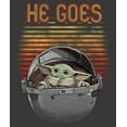 thumbnail image 2 of Boy's Star Wars: The Mandalorian Father's Day Grogu Retro He Goes Graphic Tee Charcoal Heather X Large, 2 of 5