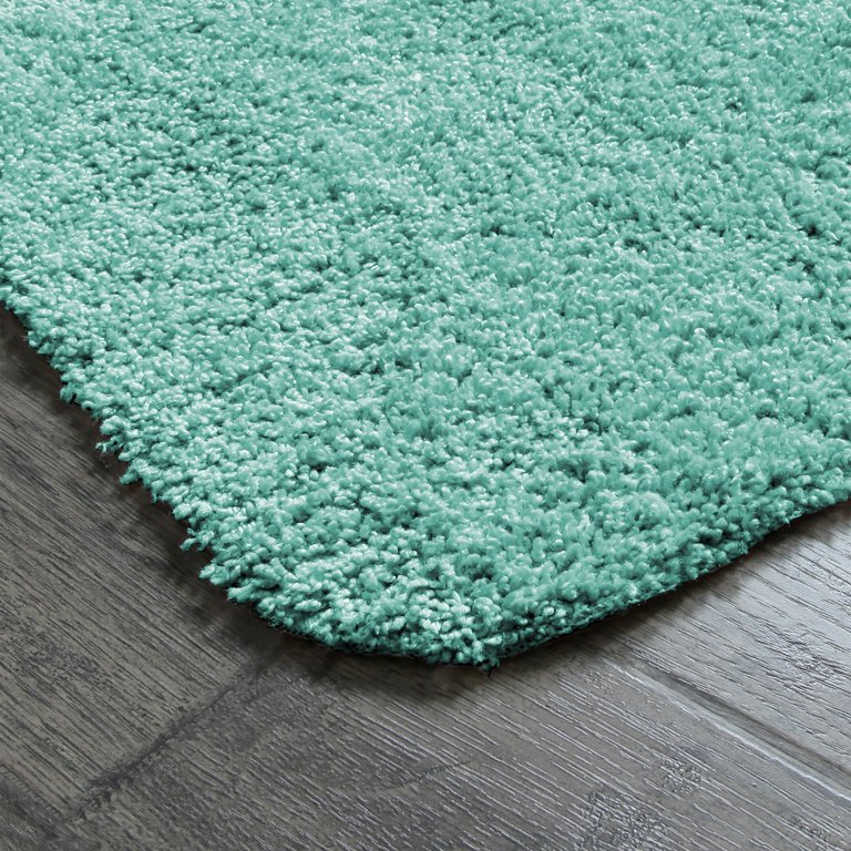 Mainstays Basic Bath Rug, Turquoise, 23 x 38 