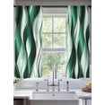 thumbnail image 2 of Green Striped Ombre Sheer Curtains 63 Inch Length 2 Panels Set, Modern Green Moire Geometric Voile Window Treatment Rod Pocket Curtains Sheers Drapes for Bedroom/Living Room/Kitchen 52x"63"x2, 2 of 7