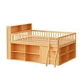 thumbnail image 6 of Bellemave Full Size Loft Bed with Storage and Headboard LED Light, Wooden Low Loft Bed with Bookshelf, Space-Saving Loft Beds Frame with Cabinet for Small Bedroom, No Box Spring Needed,Natural, 6 of 6
