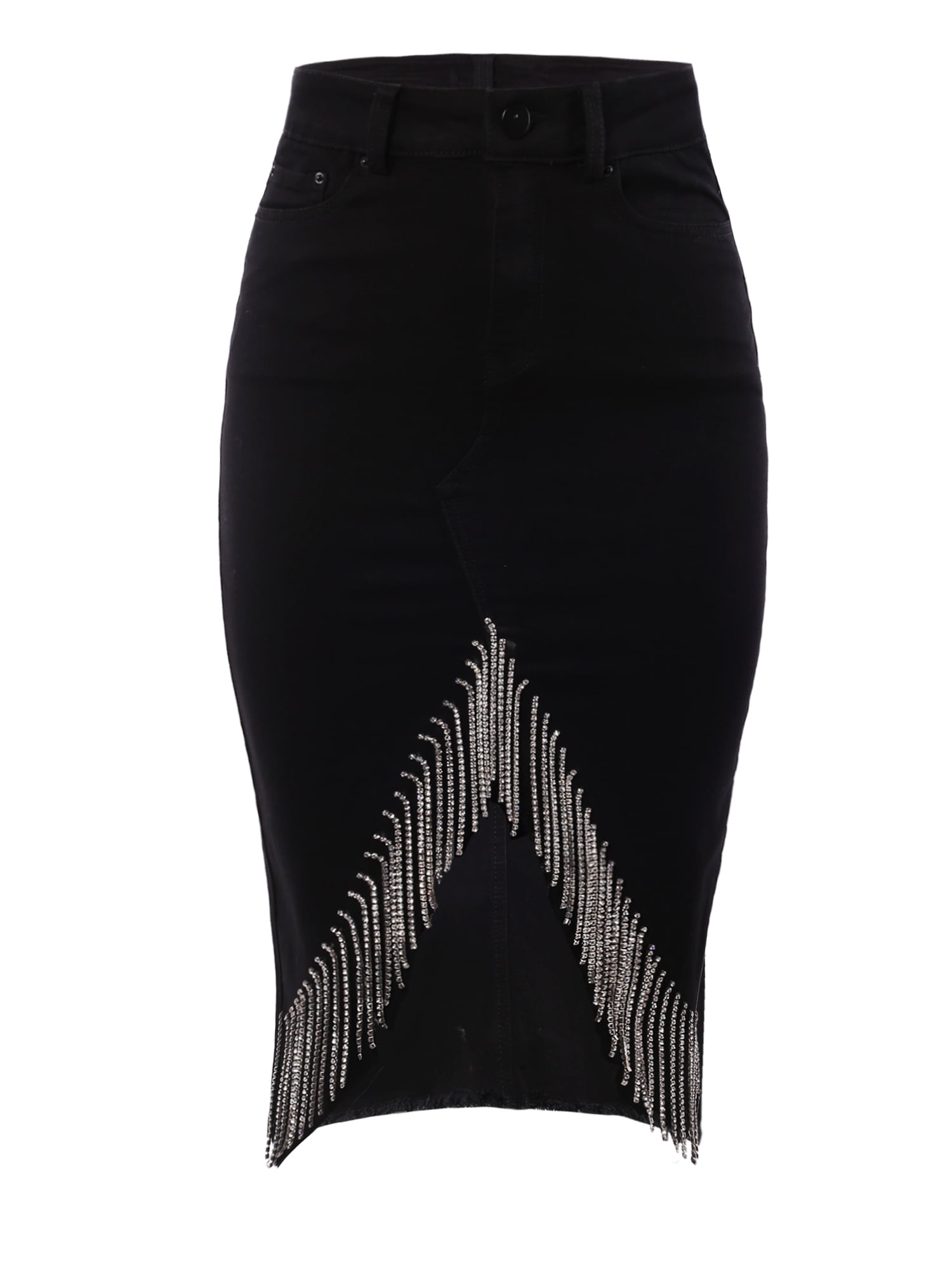 rhinestone pencil skirt