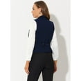 thumbnail image 4 of Chaleco elegante para mujer con doble botonadura y solapa sin mangas Azul oscuro XS, 4 of 5