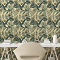 thumbnail image 3 of Ambesonne Jungle Peel & Stick Wallpaper for Home, Exotic Foliage Earth Tones, 13"x72", Cream Hunter Green, 3 of 6