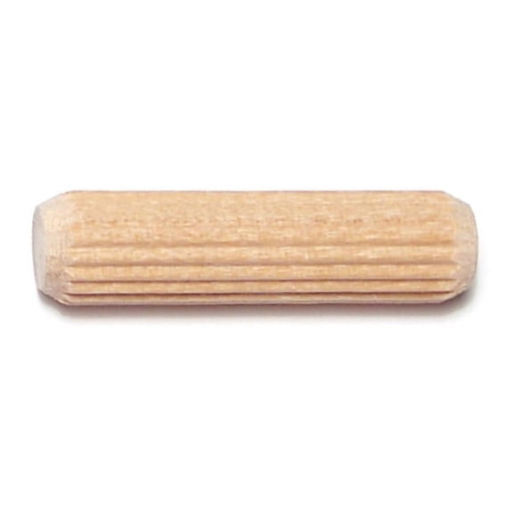 3/8" x 1-1/2" Birch Wood Fluted Dowel Pins (36 pcs.)