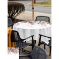 thumbnail image 5 of Outdoor Tablecloths with Umbrella Hole & Zipper, Brown Eucalyptus Leaves 54x54 Inch Square Tablecloths, Summer Botanical Watercolor Leaf Waterproof Table Cloth, Patio/Pool/Picnic Table Covers, 5 of 8