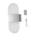 thumbnail image 4 of Aplique pared moderno, ajustable, inalámbrico, acrílico, LED, lámpara pared, para noche, escalera, cocina, baño, interior. Plata, 4 of 7