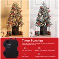 thumbnail image 6 of Aoile 3FT Small Christmas Tree with Lights, Artificial Christmas Tree with Potted Base & Berry Clusters for Home, Yard, Office, 6 of 7