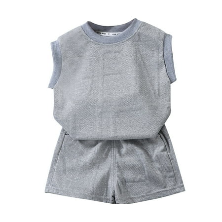 

Summer Children s Vest Set Boys Sleeveless Summer Clothes Large Children s Style Loose Version Of Children s Clothing Jogging Suit Boys Bodysuits Baby 4t Designer Clothes Jogging Outfits for Boys 6t