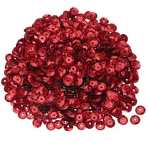 Loose Sequins 6MM Laser Sequins 2400Pcs Cup Sequins Embroidery Sequins for Jewelry Making Crafts Sewing,Red
