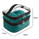 thumbnail image 2 of Bolsa de maquillaje, bolsa organizadora de maquillaje grande de cuero de doble capa, accesorios de viaje, bolsa de aseo esencial para dormitorio para mujeres, bolsa de cosméticos Travel Essentials,, 2 of 5