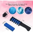 thumbnail image 5 of Hair Chalk Combs, 10 Colour Temporary Hair Dye for Girls, 100% Non Toxic Washable Hair Colour Pens DIY Gift Kids Birthday Party, with 32 Tattoo Stencils 4 Glitter, 5 of 5