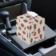 thumbnail image 7 of POLERO Waterproof Tissue Box Cover, PU Leather Square Car Tissue Holder with Red Cardinal Pattern - Decorative Organizer for Bathroom Vanity Countertop, Night Stands, Office Desk & Car, 7 of 7