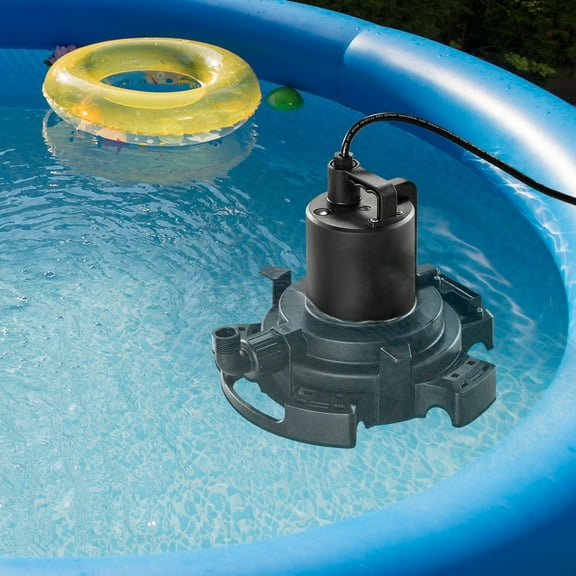Automatic Pool Cover Pump, Submersible, 1/2 HP, 1600 GPH, 25ft Cord, for Swimming Pools, Spas, Water Removal